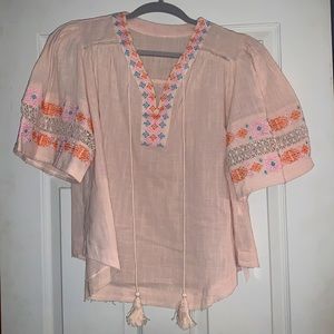 NWT boho 100% cotton gauzy top